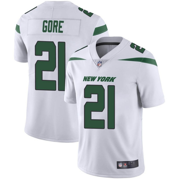 Men's New York Jets #21 Frank Gore White Vapor Untouchable Limited Stitched NFL Jersey